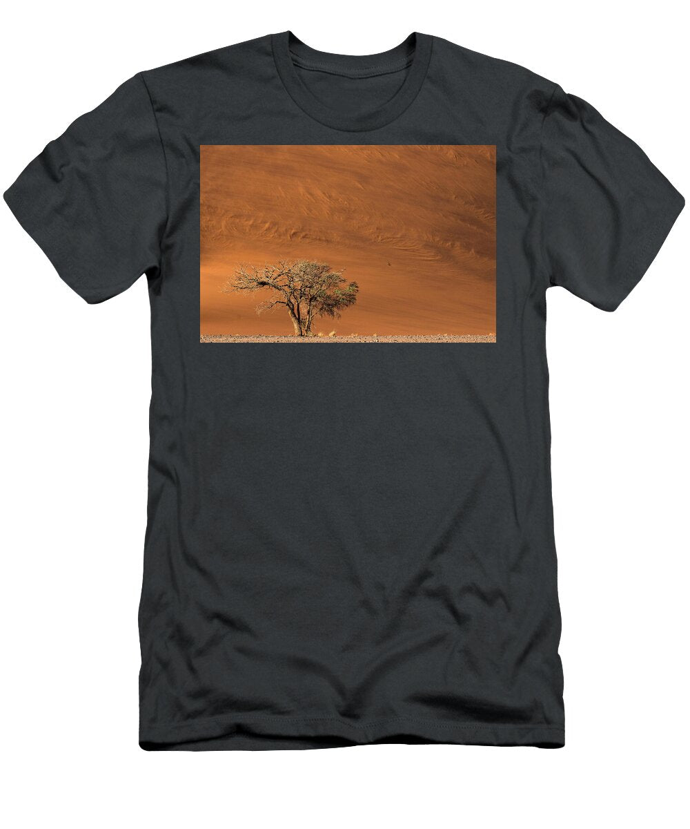 1 Camel Thorn Tree Growing in the Rocky Plains At the Base of Emanuele Biggi Natureplcom T-Shirt