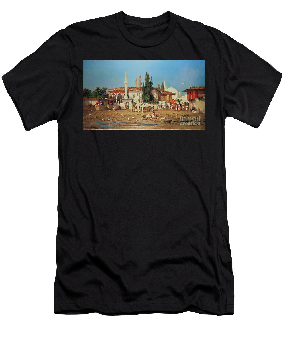 Arabs Marching Out of Town Charles Emile De Tournemine T-Shirt