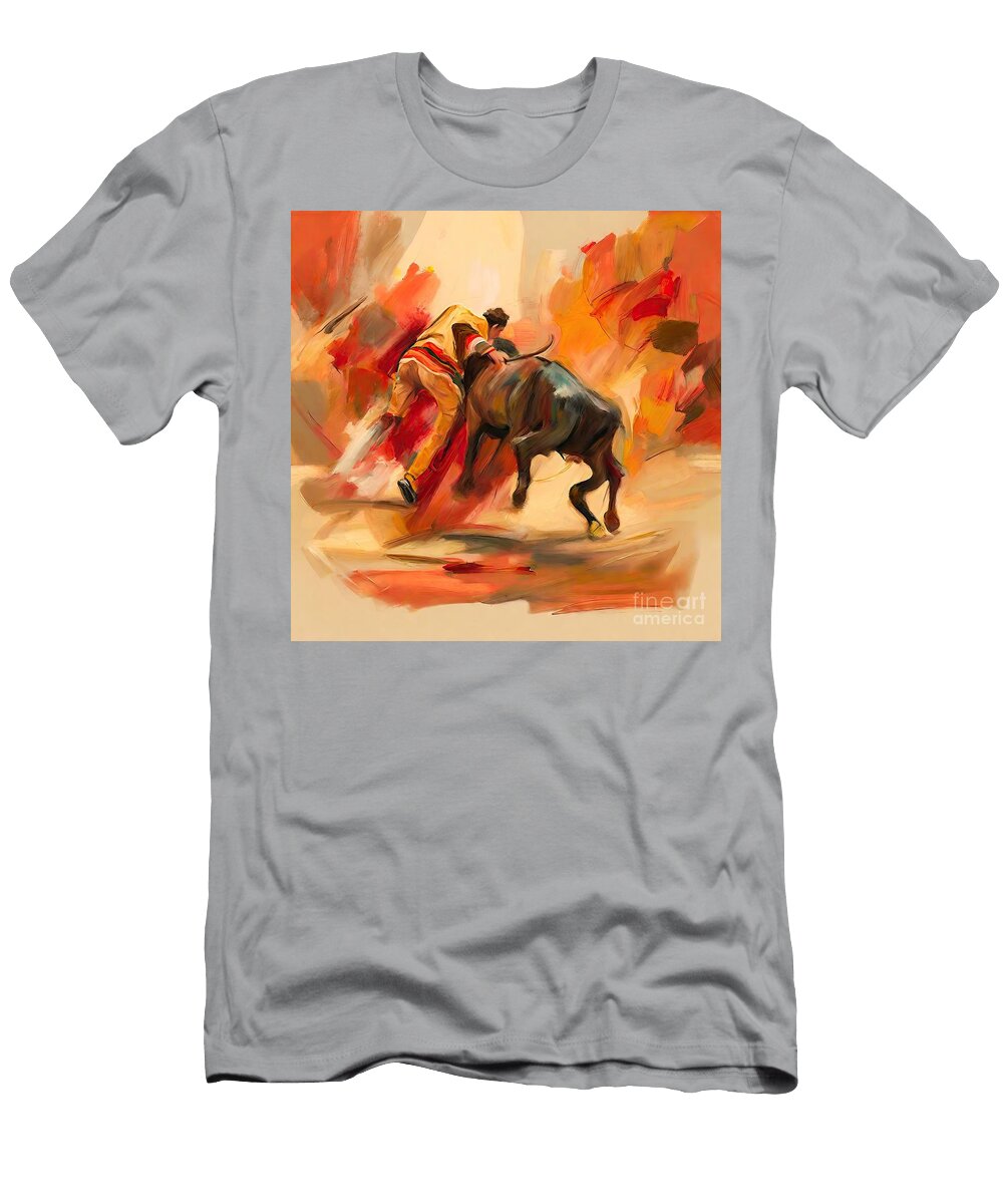 Painting Spanish Bull Fighting Art Camel Desert O N Akkash T-Shirt