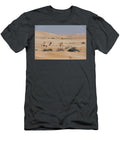Two Arabian Camels Dromedaries Feeding in the Sparse Martin Gabriel Natureplcom T-Shirt